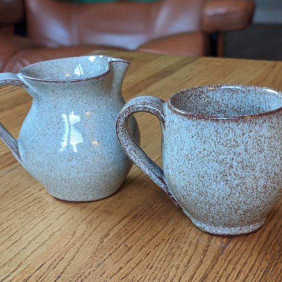 🇺🇸 Vtg Almquist's Old Time Pottery Mug & Creamer - Picture 5 of 10